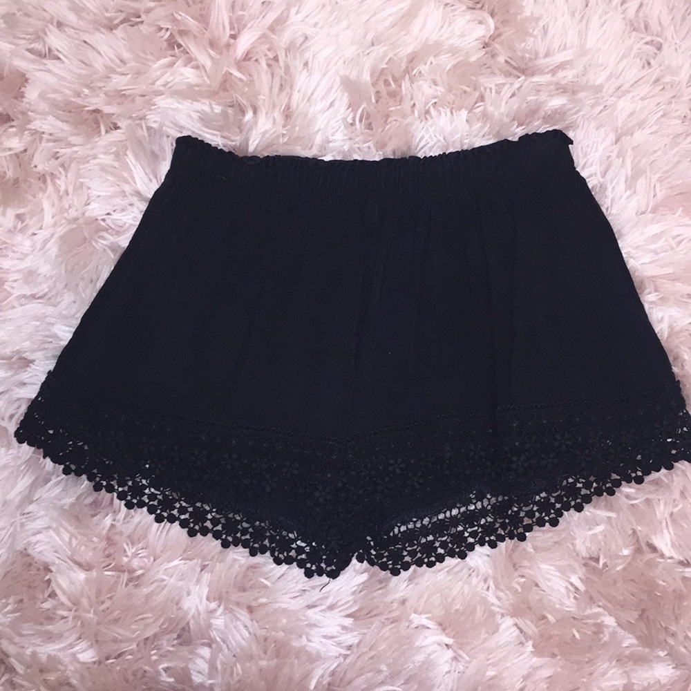 Black shorts.